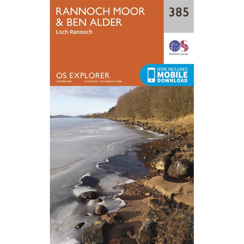 OS Explorer 385 Paper - Rannoch Moor & Ben Alder