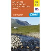 OS OL/Explorer 50 Paper - Ben Alder, Loch Ericht & Loch Laggan
