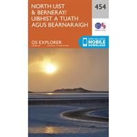OS Explorer 454 Paper - North Uist & Berneray