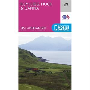 OS Landranger 39 Paper - Rùm, Eigg, Muck & Canna