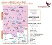 OS OL/Explorer 53 Paper Lochnagar, Glen Muick & Glen Clova coverage