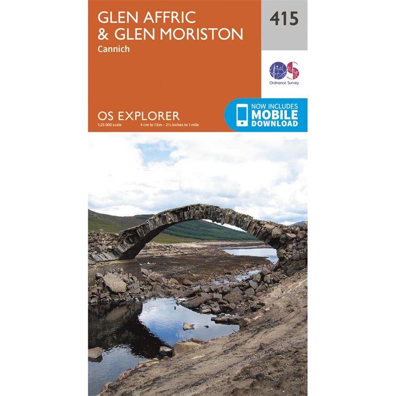 OS Explorer 415 Paper - Glen Affric & Glen Moriston 1:25,000