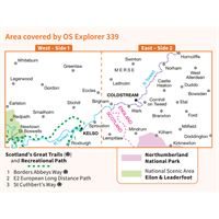 OS Explorer 339 Paper - Kelso, Coldstream & Lower Tweed Valley coverage