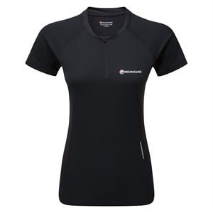 Montane Womens Snap Zip T-Shirt Black