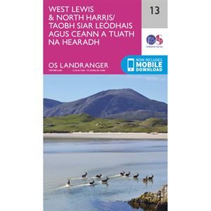 OS Landranger 13 Paper - West Lewis & North Harris