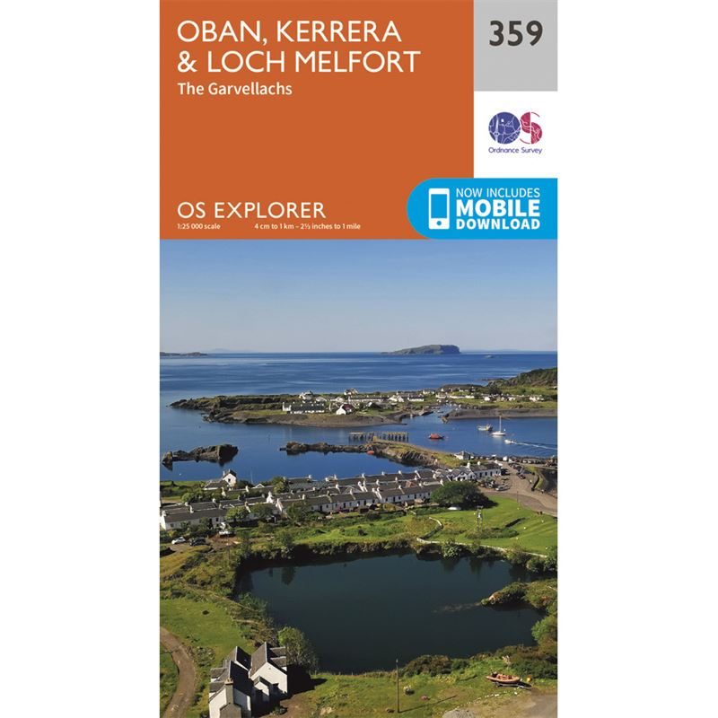 OS Explorer 359 Paper - Oban, Kerra & Loch Melfort