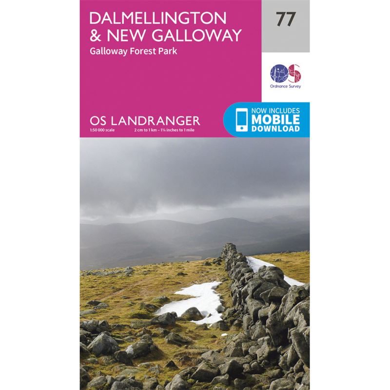 OS Landranger 77 Paper - Dalmellington & New Galloway
