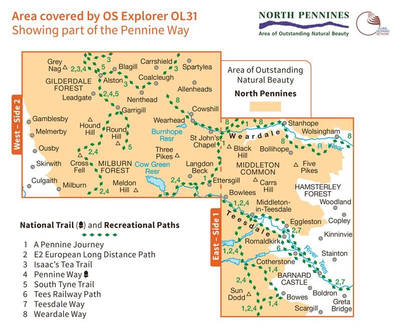OS OL31 North Pennines coverage