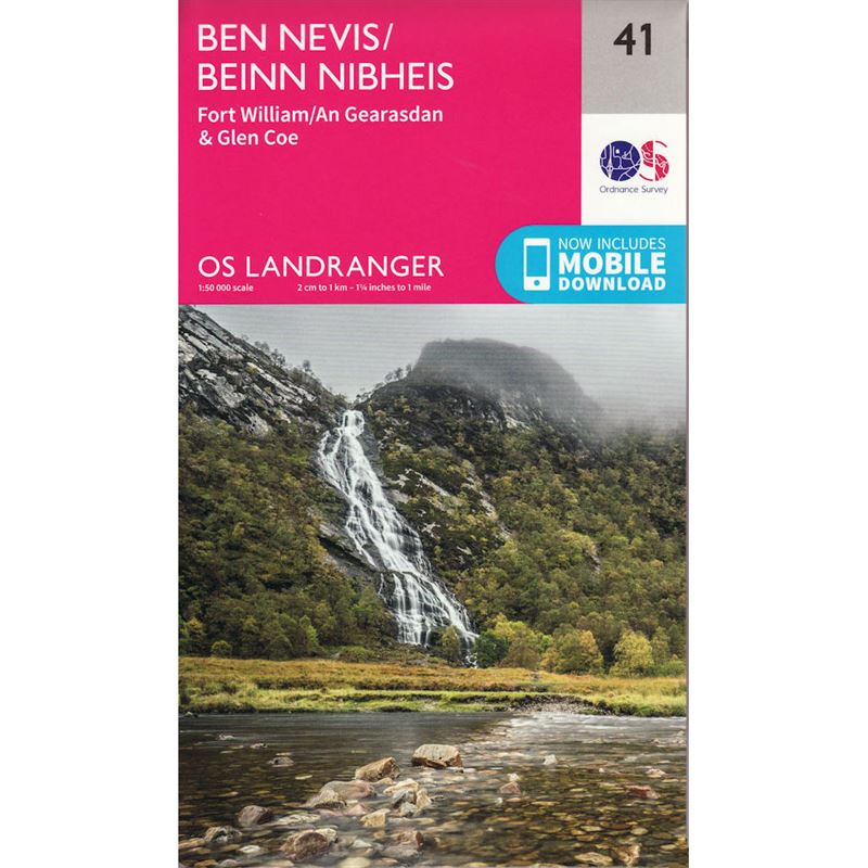 OS Landranger 41 Paper - Ben Nevis 1:50,000