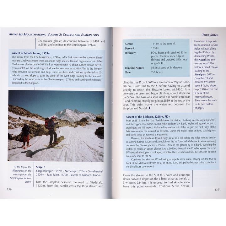 Alpine Ski Mountaineering Volume 2: Central and Eastern Alps pages