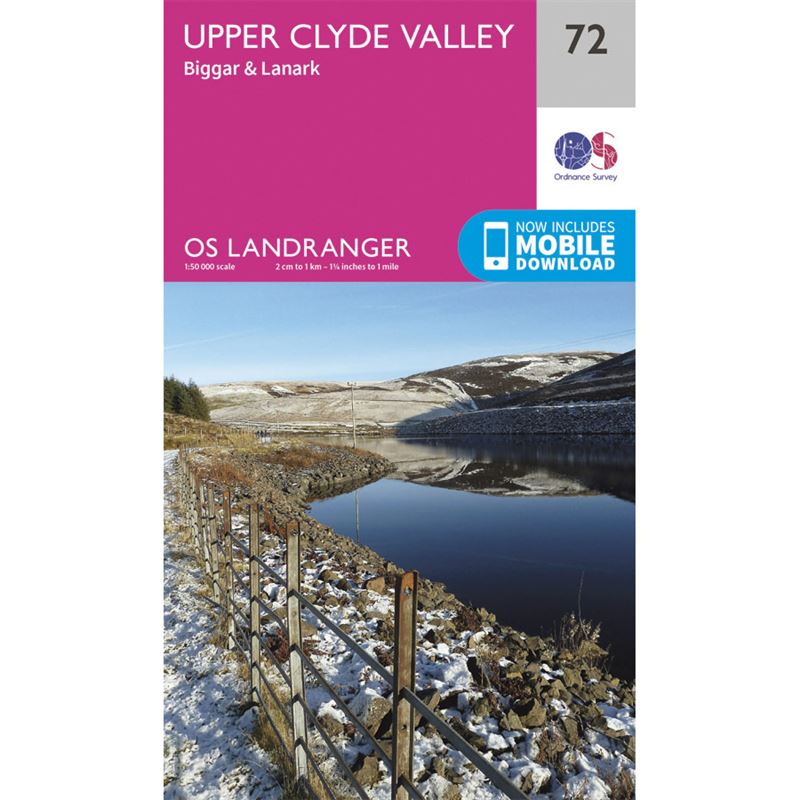 OS Landranger 72 Paper - Upper Clyde Valley