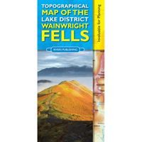 Topographical Map of the Lake District Wainwright Fells