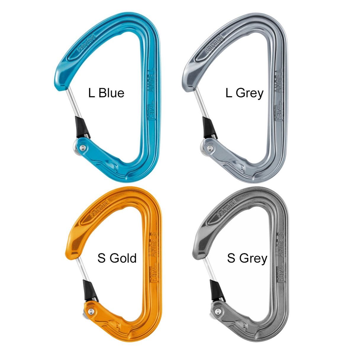 Petzl Ange S Carbiner Wire Gate, Grey