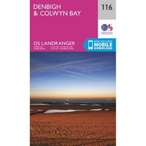 OS Landranger 116 Paper - Denbigh and Colwyn Bay