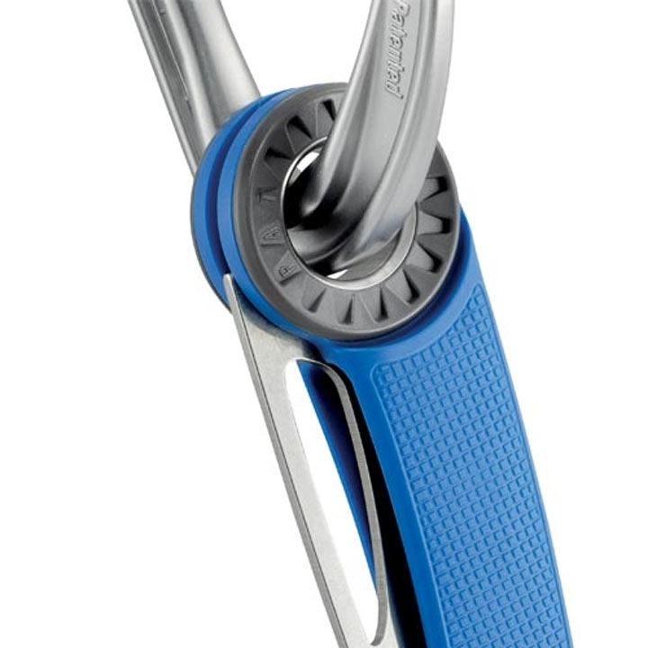 Petzl Spatha Knife being carried on a karabiner (not included)