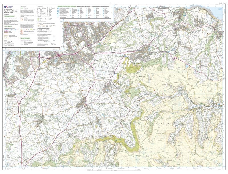 OS OL26 North York Moors - Western Area north sheet