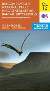 OS OL/Explorer 12 Paper - Brecon Beacons Western Area