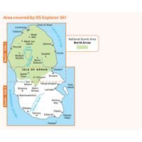 OS Explorer 361 Paper - Isle of Arran coverage