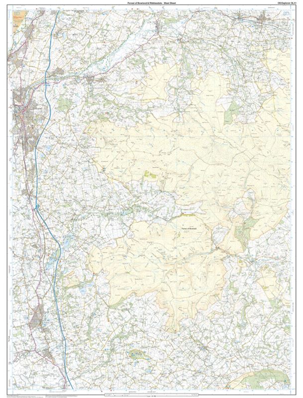 OS OL41 Forest of Bowland & Ribblesdale west sheet