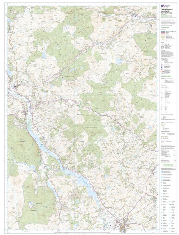 OS Explorer 320 Paper - Castle Douglas, Loch Ken & New Galloway sheet