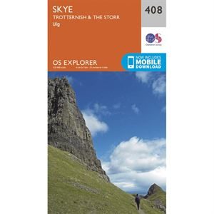 OS Explorer 408 Paper - Skye - Trotternish & The Storr
