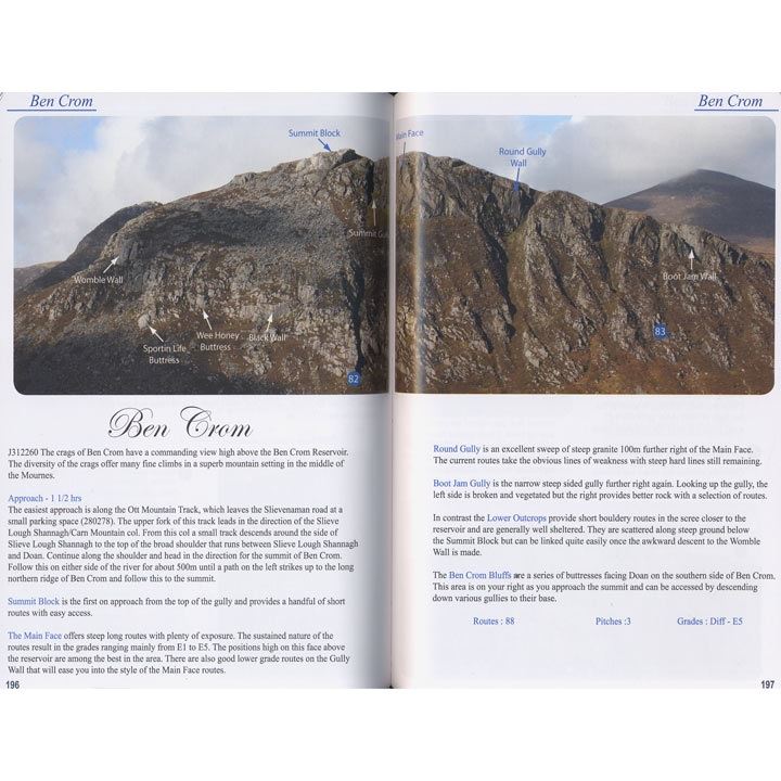 Rock Climbs in the Mourne Mountains pages