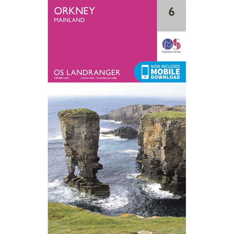OS Landranger 6 Paper - Orkney - Mainland