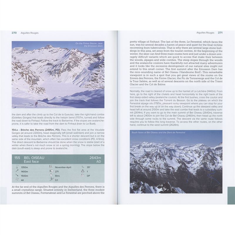 Mont Blanc and the Aiguilles Rouges - a Guide for Skiers pages