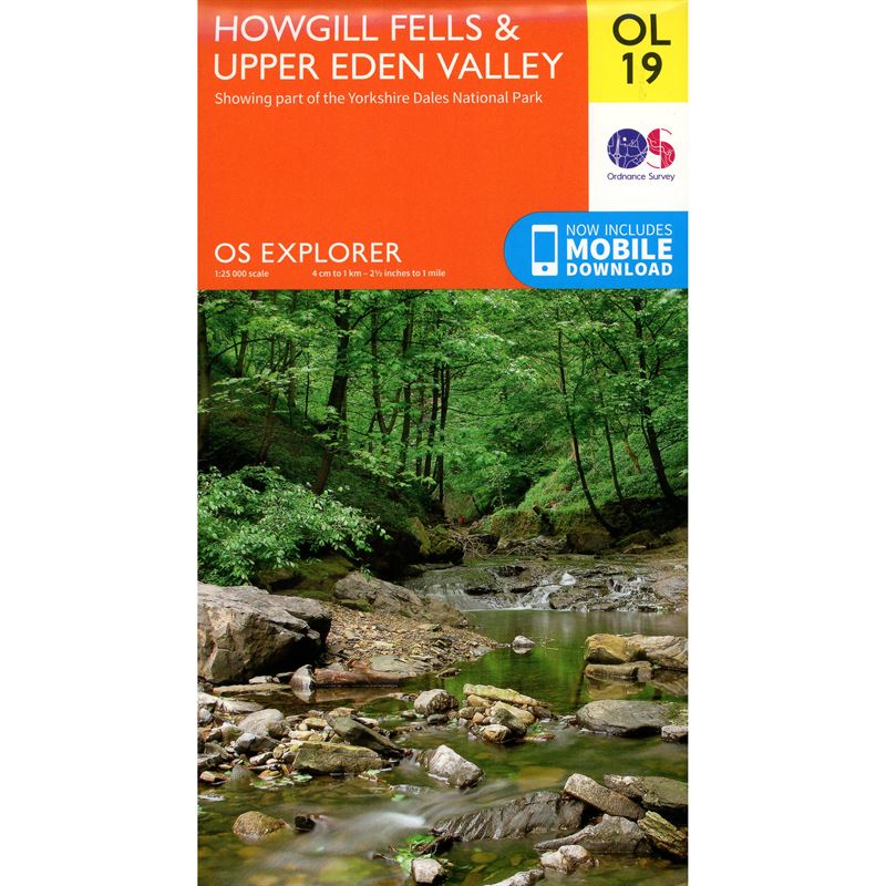 OS OL/Explorer 19 Paper - Howgill Fells & Upper Eden Valley 1:25,000