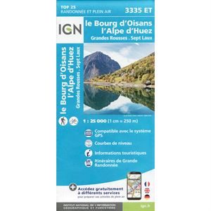 IGN 3335 ET - Le Bourg-d'Oisans, L'Alpe d'Huez 1:25,000