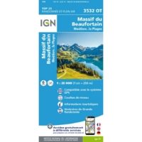 Massif Beaufortain Moutier La Plagne IGN 3532 OT 1:25,000