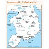 OS Explorer 352 Paper - Islay South coverage