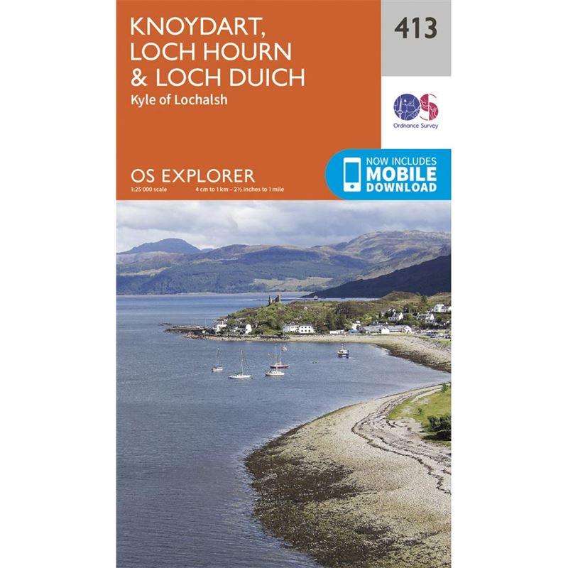 OS Explorer 413 Paper Knoydart, Loch Hourn & Loch Duich 1:25,000