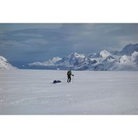Charles Sherwood on the Spencley Glacier, South Georgia - the cover photo for the book (Photo: Stephen Reid)