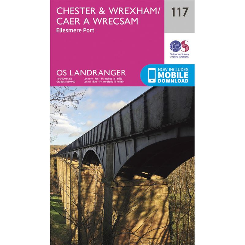 OS Landranger 117 Paper - Chester & Wrexham