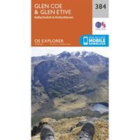 OS Explorer 384 Paper - Glen Coe & Glen Etive