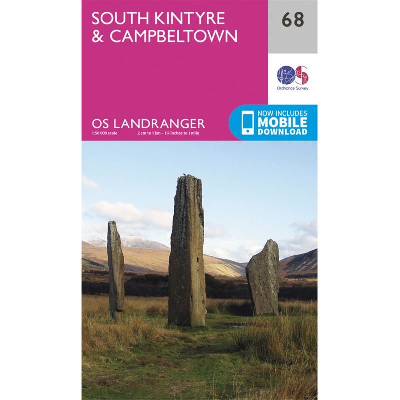 OS Landranger 68 Paper - South Kintyre & Campbeltown