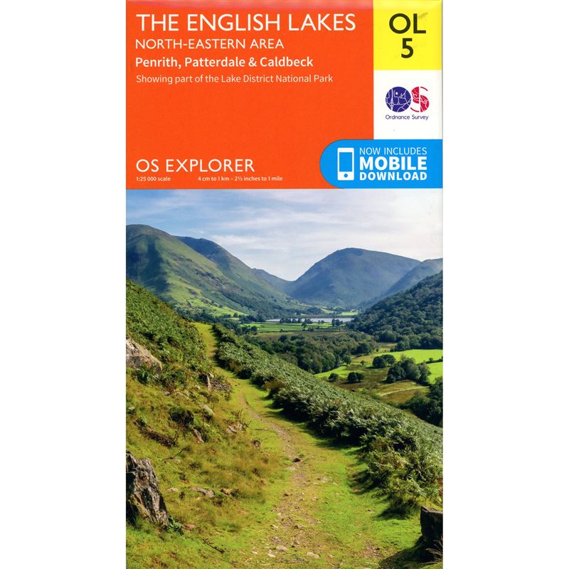 OS OL/Explorer 5 Paper - The English Lakes North-Eastern Area 1:25,000