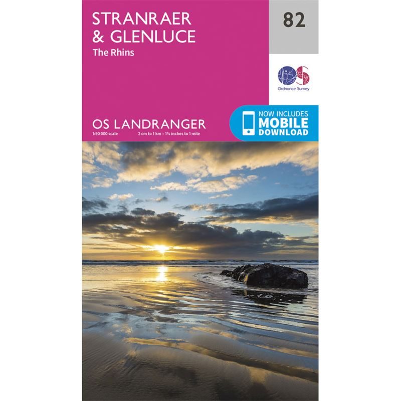 OS Landranger 82 Paper - Stranraer & Glenluce