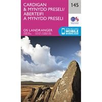OS Landranger 145 Paper Cardigan & Mynydd Preseli