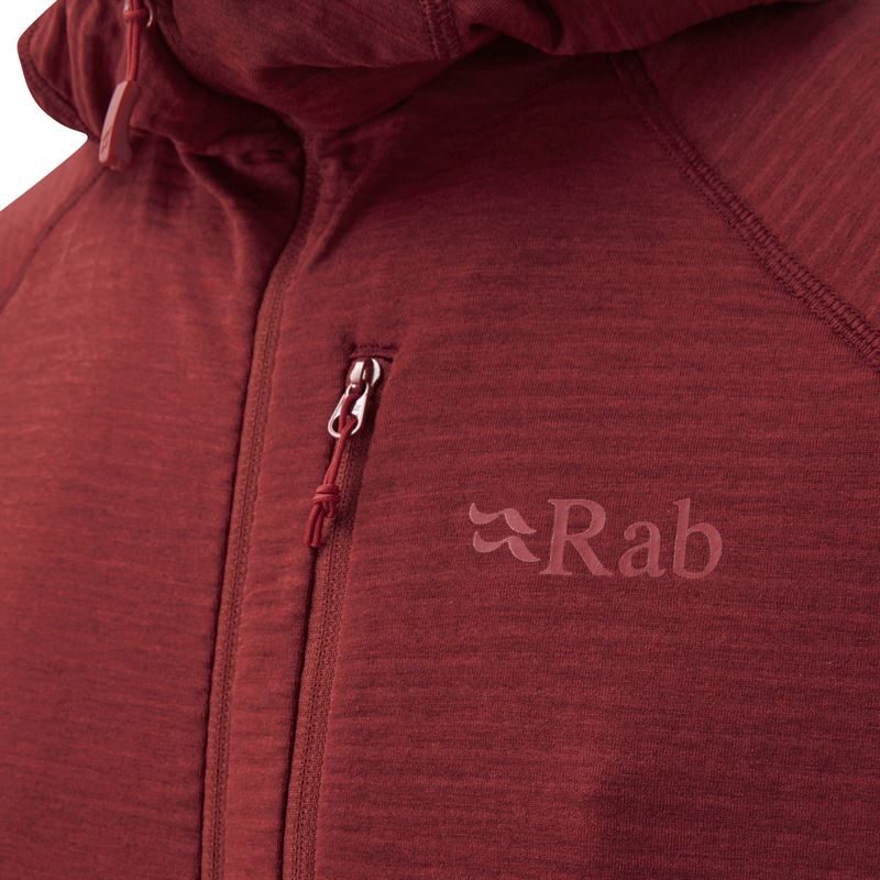Rab Men's Filament Hoody Oxblood Red detail