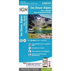 IGN 3336 ET - Les Deux Alpes 1:25,000