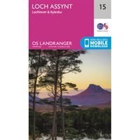 OS Landranger 15 Paper - Loch Assynt 1:50,000