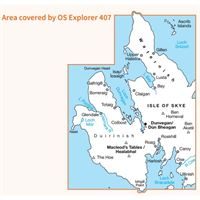 OS Explorer 407 Paper - Skye - Dunvegan coverage