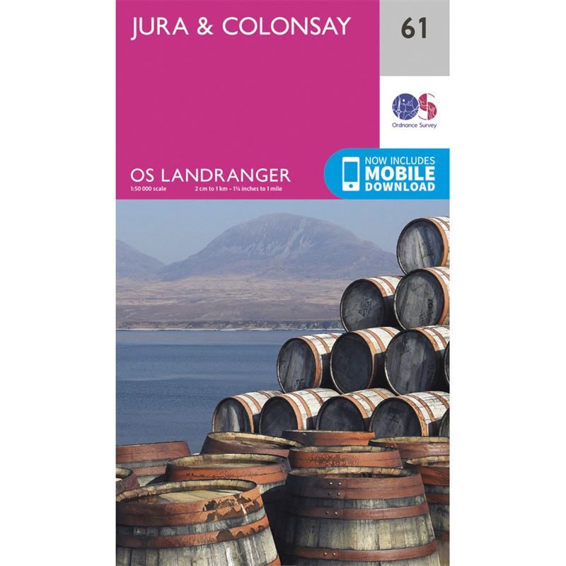 OS Landranger 61 Paper - Jura & Colonsay