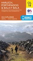 OS OL/Explorer 18 Paper - Harlech Porthmadog & Bala