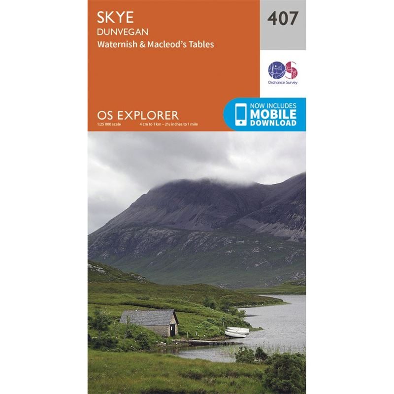 OS Explorer 407 Paper - Skye - Dunvegan