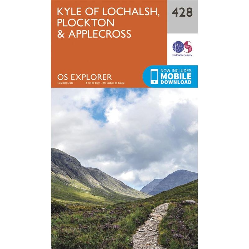 OS Explorer 428 Paper - Kyle of Lochalsh, Plockton, Applecross 1:25,000