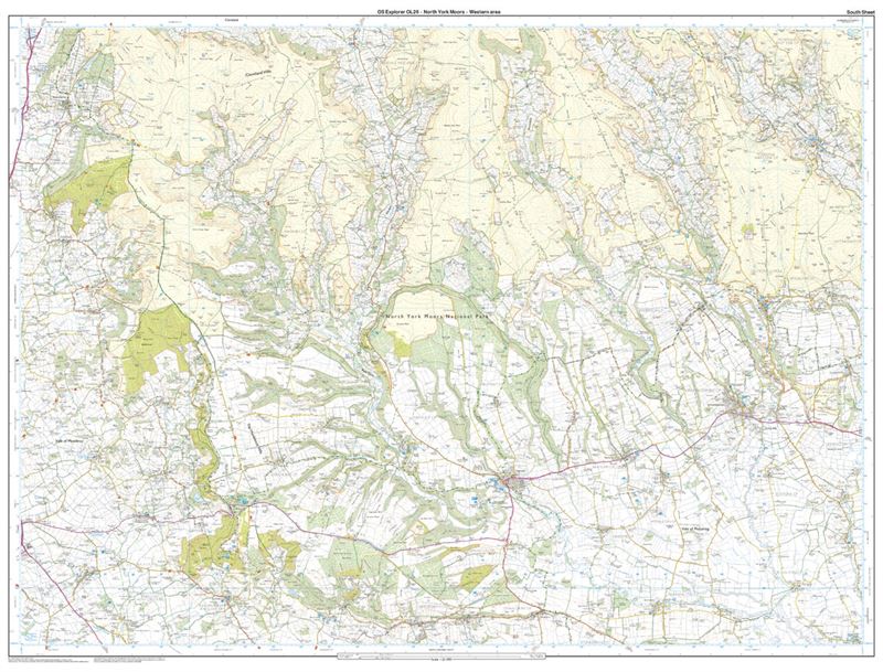OS OL26 North York Moors - Western Area south sheet