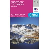 OS Landranger 115 Paper - Snowdon